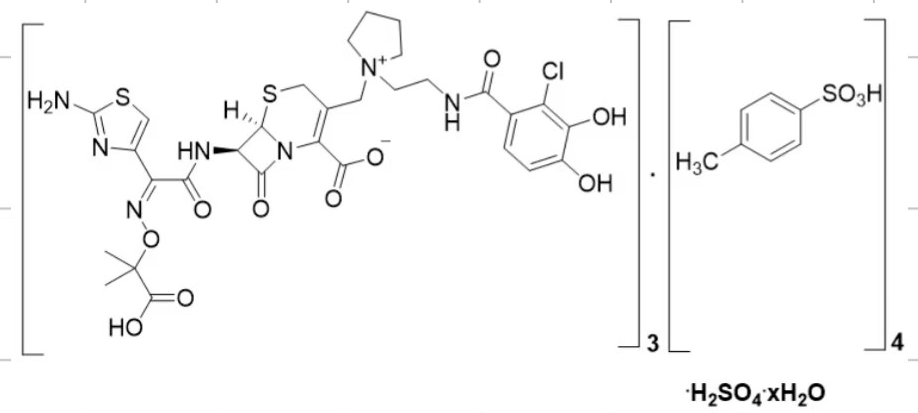 硫酸头孢地尔对甲苯磺酸盐水合物 Cefiderocol  Dip-Toluenesulfonic acid  Sulfate Hydrate CAS 2135543-94-9 结构式 Chemical Structure