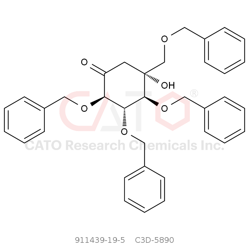 CAS No.:911439-19-5,(2R,3S,4S,5R)-5-Hydroxy-2,3,4-tris(phenylmethoxy)-5-[(phenylmethoxy)methyl]-cyclohexanone