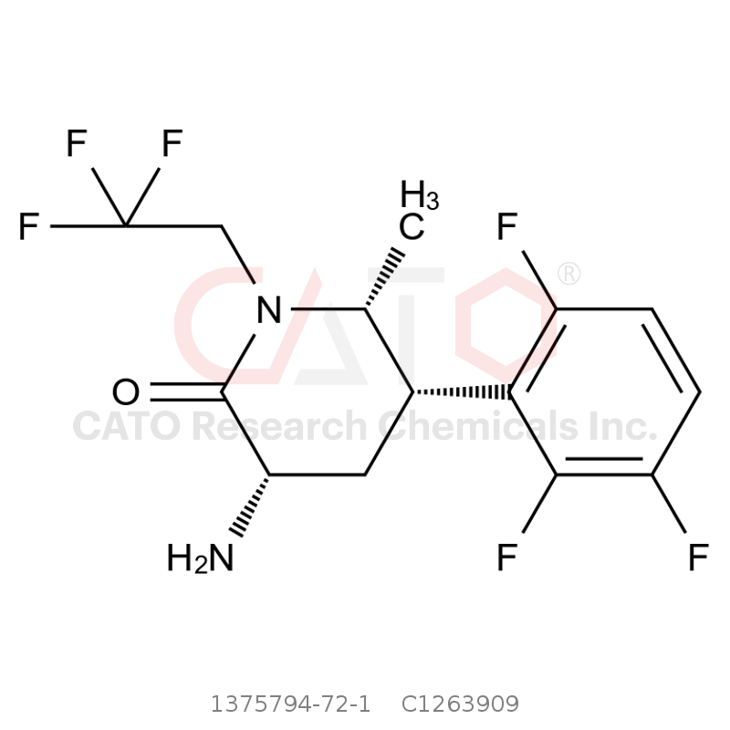 CAS No.:1375794-72-1,(3S,5S,6R)-3-amino-6-methyl-1-(2,2,2-trifluoroethyl)-5-(2,3,6-trifluorophenyl)piperidin-2-one
