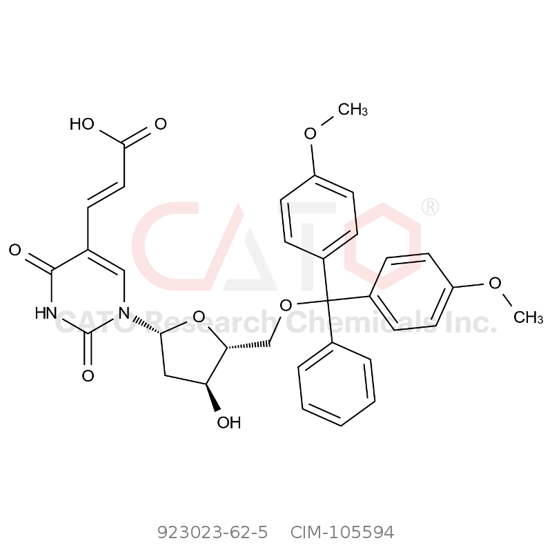 CAS No.:923023-62-5,(E)-3-(1-((2R,4S,5R)-5-((双(4-甲氧基苯基)(苯基)甲氧基)甲基)-4-羟基四氢呋喃-2-基)-2,4-二氧代-1,2,3,4-四氢嘧啶-5-基)丙烯酸