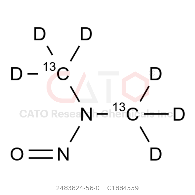 CAS No.:2483824-56-0,N-亚硝二甲胺-13C2-d6