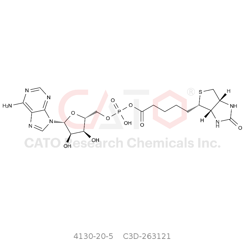 CAS No.:4130-20-5,(((2R,3S,4R,5R)-5-(6-amino-9H-purin-9-yl)-3,4-dihydroxytetrahydrofuran-2-yl)methyl phosphoric) 5-((3aS,4S,6aR)-2-oxohexahydro-1H-thieno[3,4-d]imidazol-4-yl)pentanoic anhydride