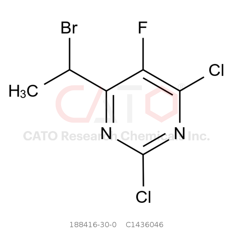 CAS No.:188416-30-0,4-(1-bromoethyl)-2,6-dichloro-5-fluoropyrimidine