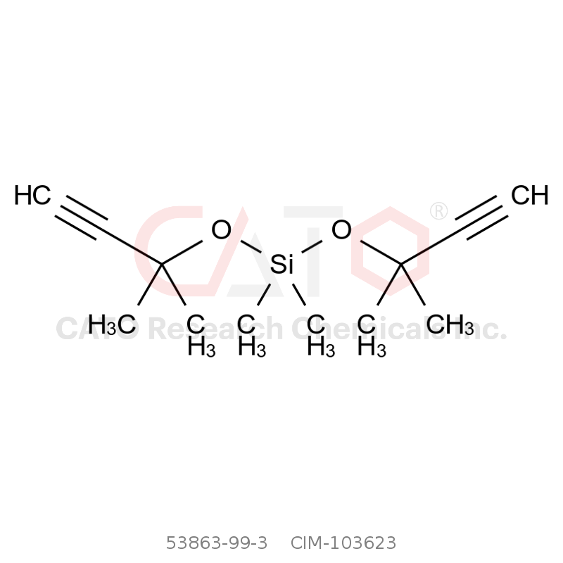 CAS No.:53863-99-3,Silane,bis[(1,1-dimethyl-2-propynyl)oxy] dimethyl-