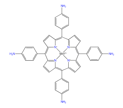 四氨基苯基卟啉锰 5,10,15,20-Tetrakis-(4-aminophenyl)-porphyrin-Mn-(II) CAS 71547-21-2 结构式 Chemical Structure