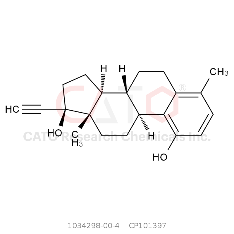 CAS No.:1034298-00-4,Ethinylestradiol 1-Hydroxy 4-Methyl Impurity