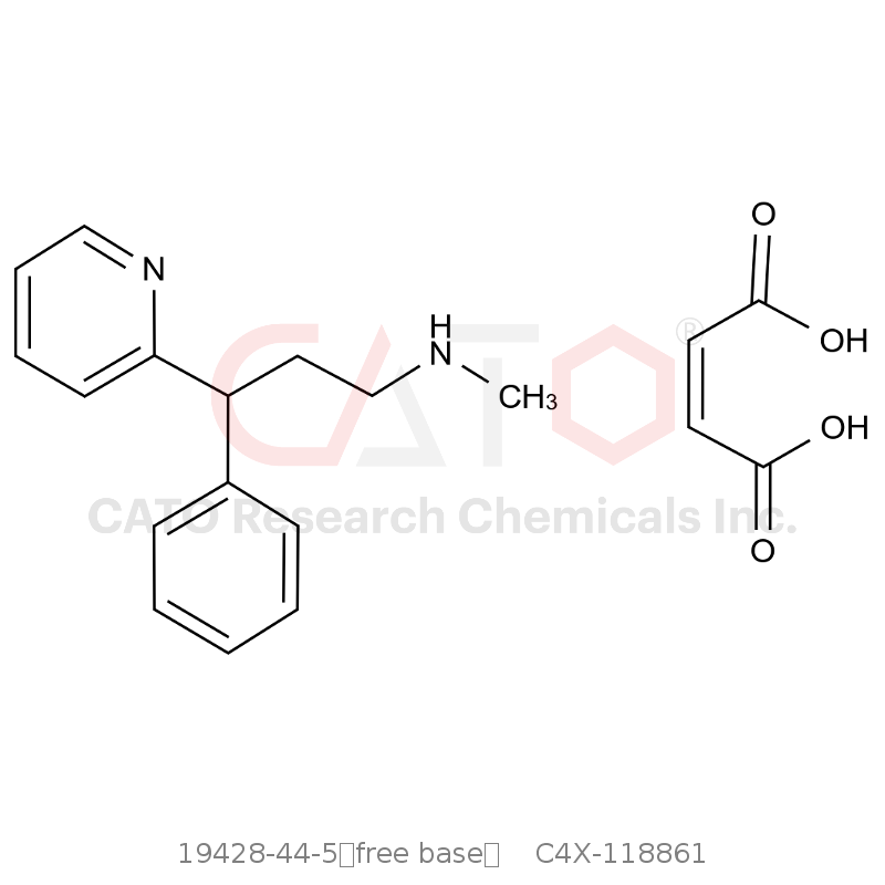 CAS No.:19428-44-5（free base）,氯苯那敏杂质61马来酸盐