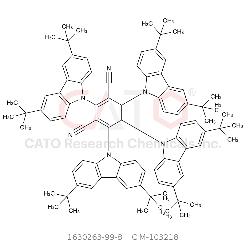 CAS No.:1630263-99-8,2,4,5,6-四(3,6-二叔丁基-9-咔唑基)-1,3-苯二腈