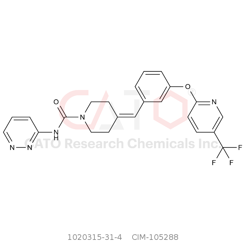 CAS No.:1020315-31-4,N-(pyridazin-3-yl)-4-(3-((5-(trifluoromethyl)pyridin-2-yl)oxy)benzylidene)piperidine-1-carboxamide