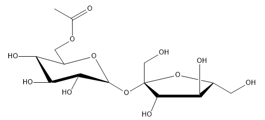 蔗糖6'-醋酸盐 Sucrose 6`-Acetate CAS 936001-72-8 结构式 Chemical Structure