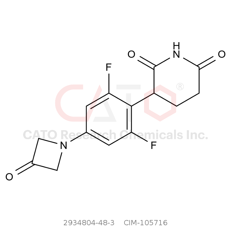 CAS No.:2934804-48-3,3-(2,6-Difluoro-4-(3-oxoazetidin-1-yl)phenyl)piperidine-2,6-dione