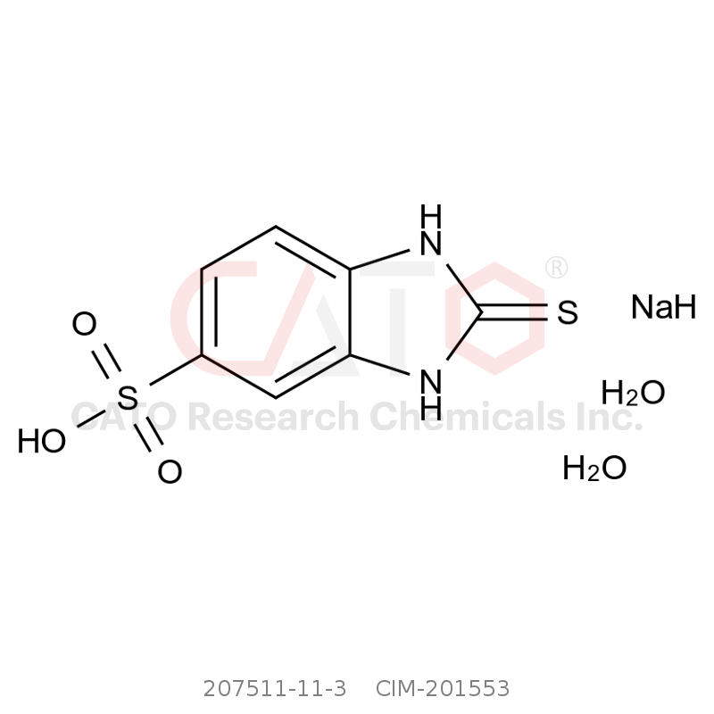 CAS No.:207511-11-3,2-Thioxo-2,3-dihydro-1H-benzo[d]imidazole-5-sulfonic acid, sodium salt dihydrate