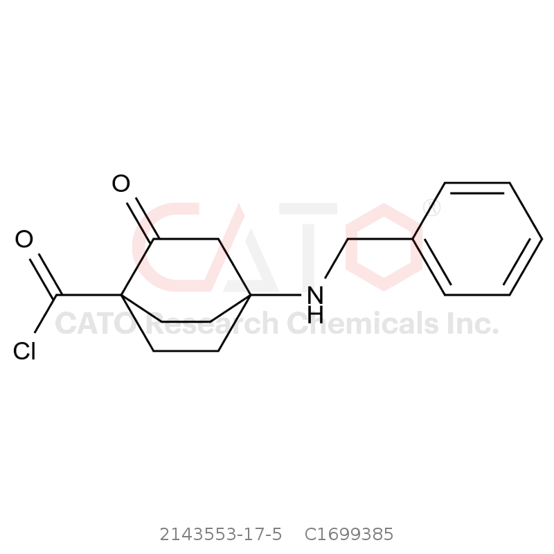 CAS No.:2143553-17-5,4-(benzylamino)-2-oxo-bicyclo[2.2.2]octane-1-carbonyl chloride