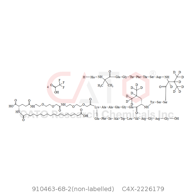 CAS No.:910463-68-2(non-labelled),Semaglutide-d15
