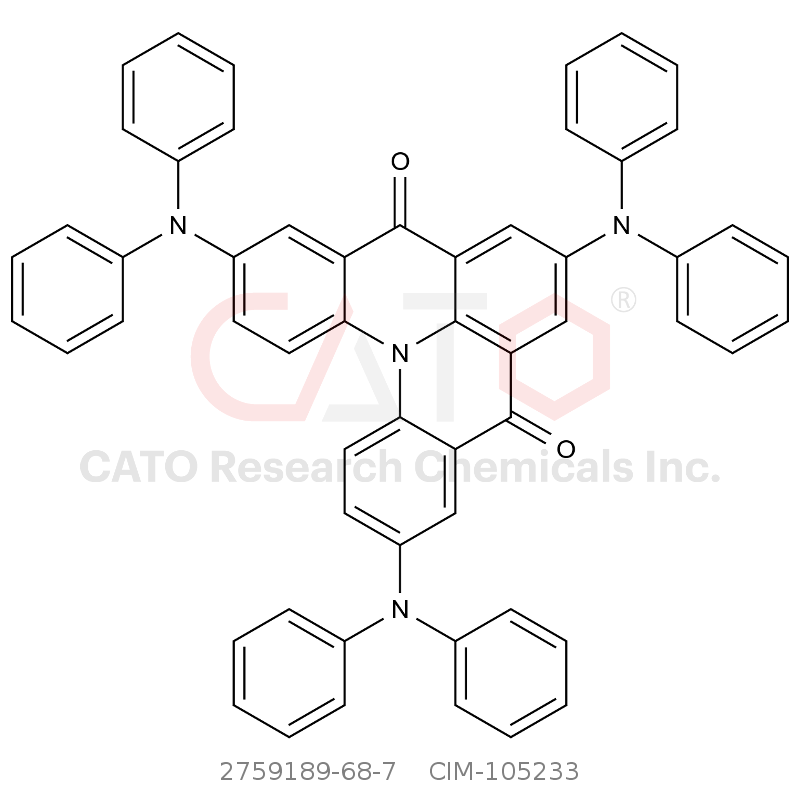 CAS No.:2759189-68-7,3,7,11-Tris(diphenylamino)quinolino[3,2,1-de]acridine-5,9-dione