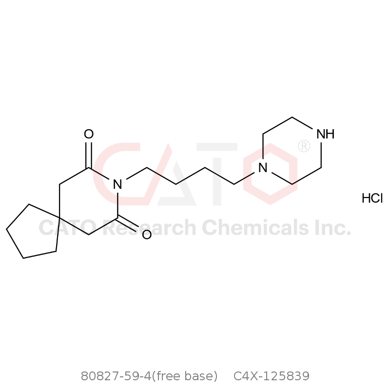 CAS No.:80827-59-4(free base),Buspirone Impurity 39 HCl