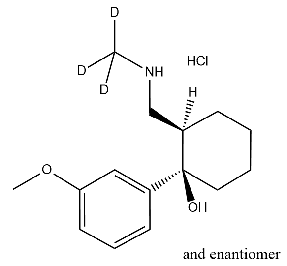 N-甲基曲马多尔-d3 HCl N-Desmethyl Tramadol-d3 HCl CAS 1261398-09-7 结构式 Chemical Structure