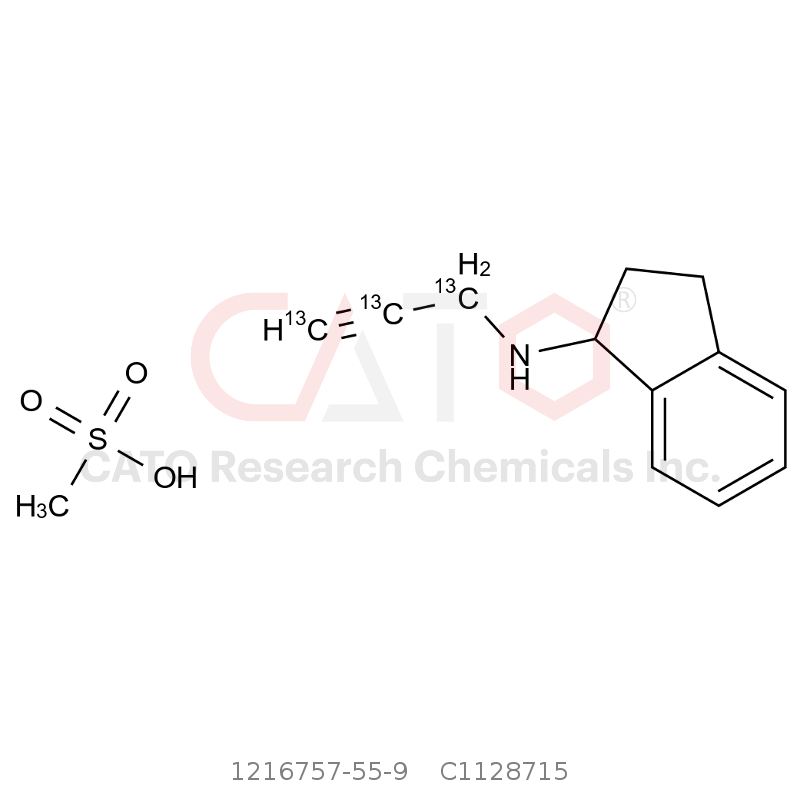 CAS No.:1216757-55-9,rac Rasagiline-13C3 Mesylate
