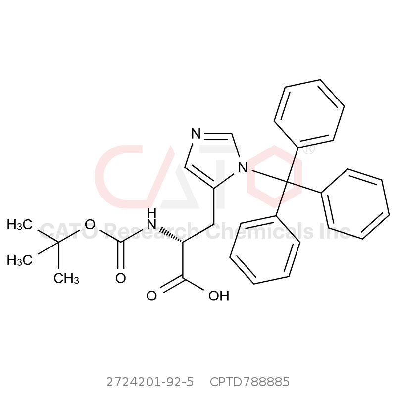 CAS No.:2724201-92-5,N-(tert-butoxycarbonyl)-N-trityl-D-histidine