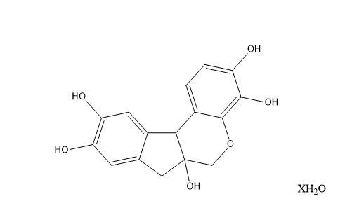 苏木精水合物 Hematoxylin Hydrate CAS 517-28-2 结构式 Chemical Structure
