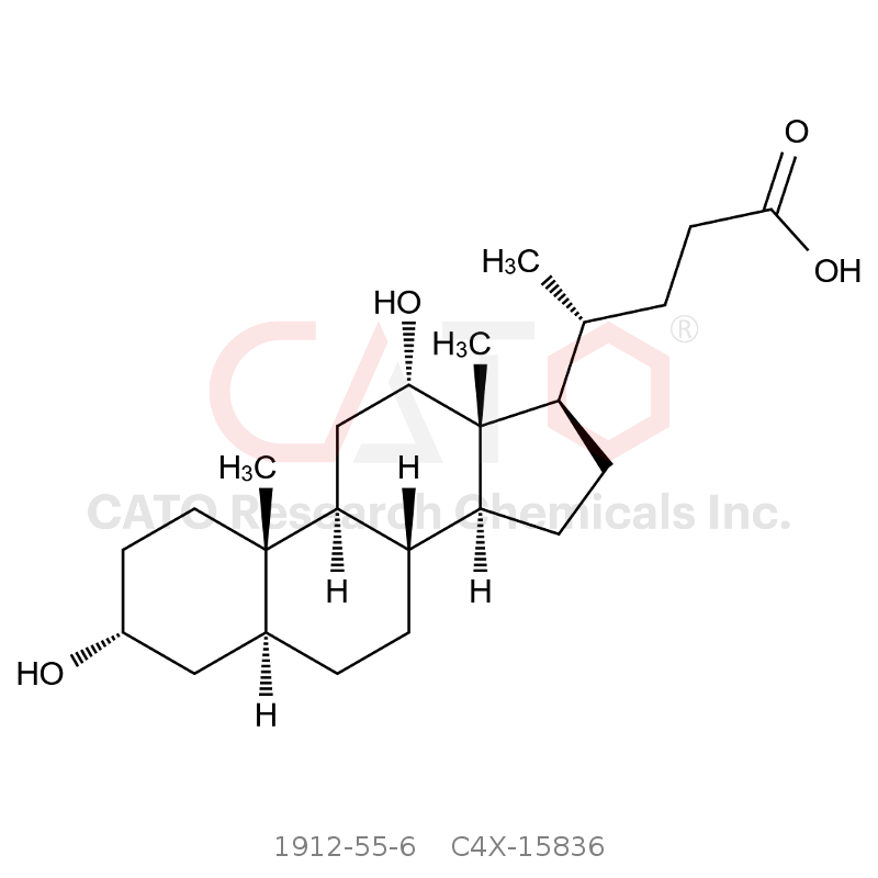 CAS No.:1912-55-6,（3α，5α，12α）-3,12-二羟基胆烷-24-酸