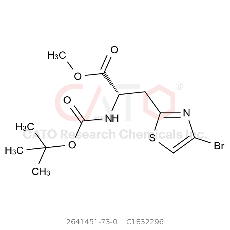 CAS No.:2641451-73-0,甲基(S)-3-(4-溴噻唑-2-基)-2-((叔丁氧羰基)氨基)丙酸酯