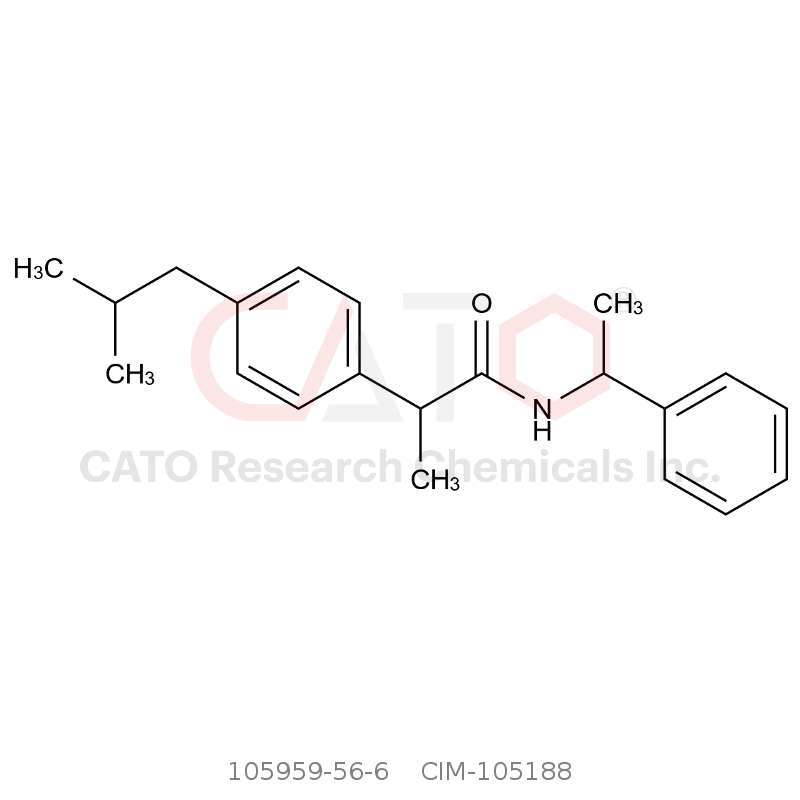 CAS No.:105959-56-6,2-(4-Isobutylphenyl)-N-(1-phenylethyl)propanamide