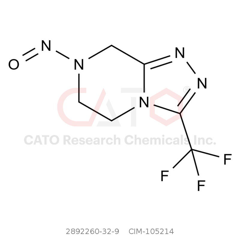 CAS No.:2892260-32-9,7-Nitroso-3-(trifluoromethyl)-5,6,7,8-tetrahydro-[1,2,4]triazolo[4,3-a]pyrazine