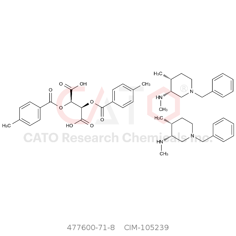 CAS No.:477600-71-8,(3R,4R)-1-benzyl-N,4-dimethylpiperidin-3-amine hemi((2R,3R)-2,3-bis((4-methylbenzoyl)oxy)succinate)
