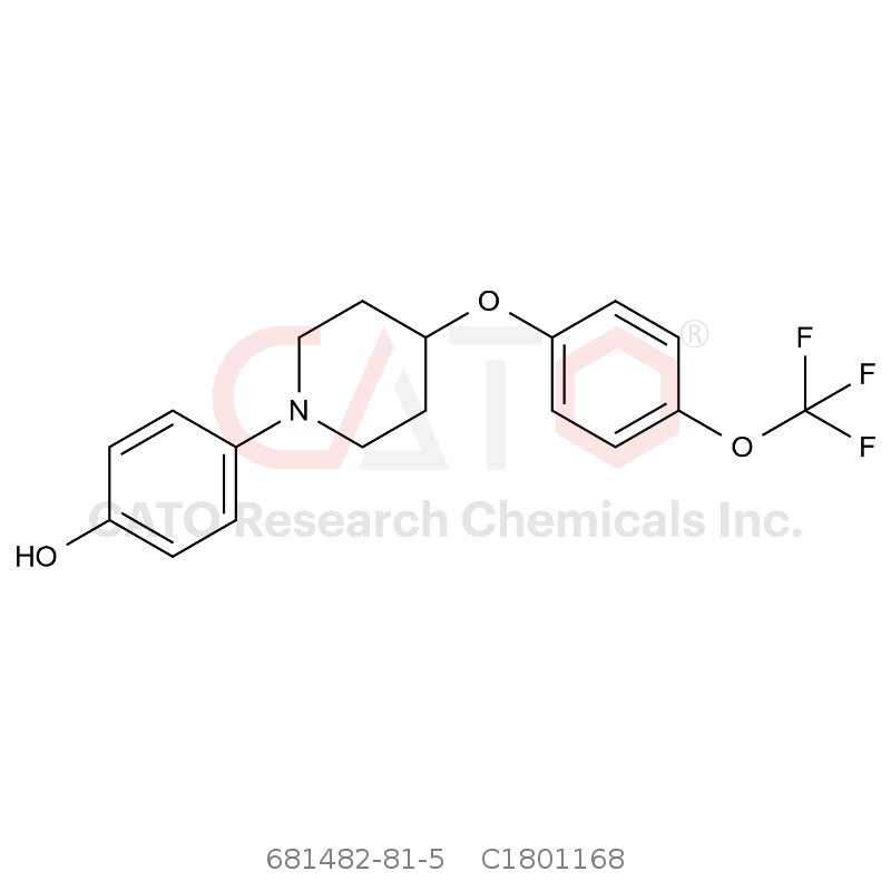 CAS No.:681482-81-5,4-(4-(4-(Trifluoromethoxy)phenoxy)piperidin-1-yl)phenol