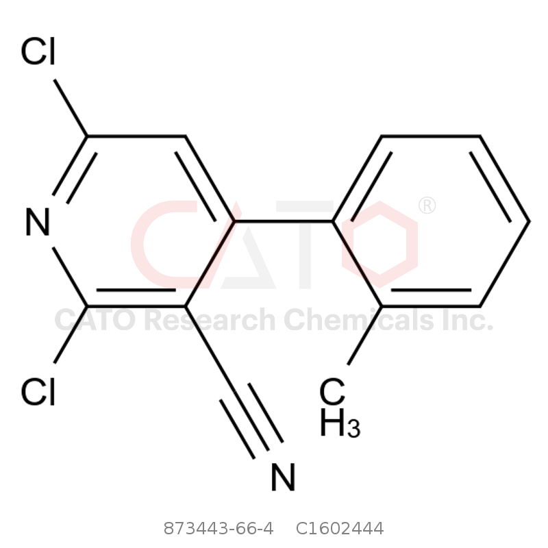 CAS No.:873443-66-4,2,6-Dichloro-4-(o-tolyl)nicotinonitrile