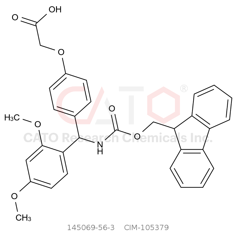 CAS No.:145069-56-3,4-[(2,4-Dimethoxyphenyl)(Fmoc-amino)methyl]phenoxyacetic acid