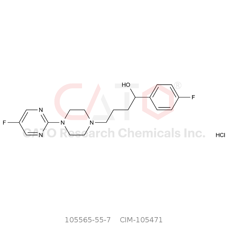 CAS No.:105565-55-7,1-(4-Fluorophenyl)-4-(4-(5-fluoropyrimidin-2-yl)piperazin-1-yl)butan-1-ol hydrochloride