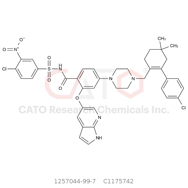 CAS No.:1257044-99-7,N-[(4-Chloro-3-nitrophenyl)sulfonyl]-4-[4-[[2-(4-Chlorophenyl)-4,4-dimethylcyclohex-1-en-1-yl]methyl]piperazin-1-yl]-2-[(1H-pyrrolo[2,3-b]pyridin-5-yl)oxy]benzamide
