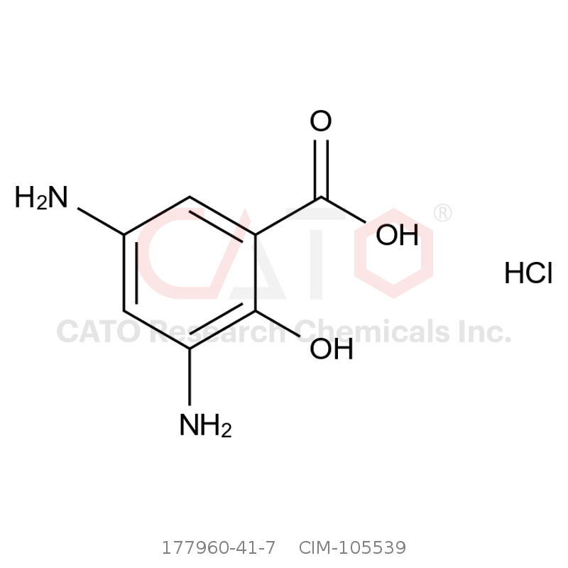 CAS No.:177960-41-7,3,5-Diamino-2-hydroxybenzoic acid hydrochloride