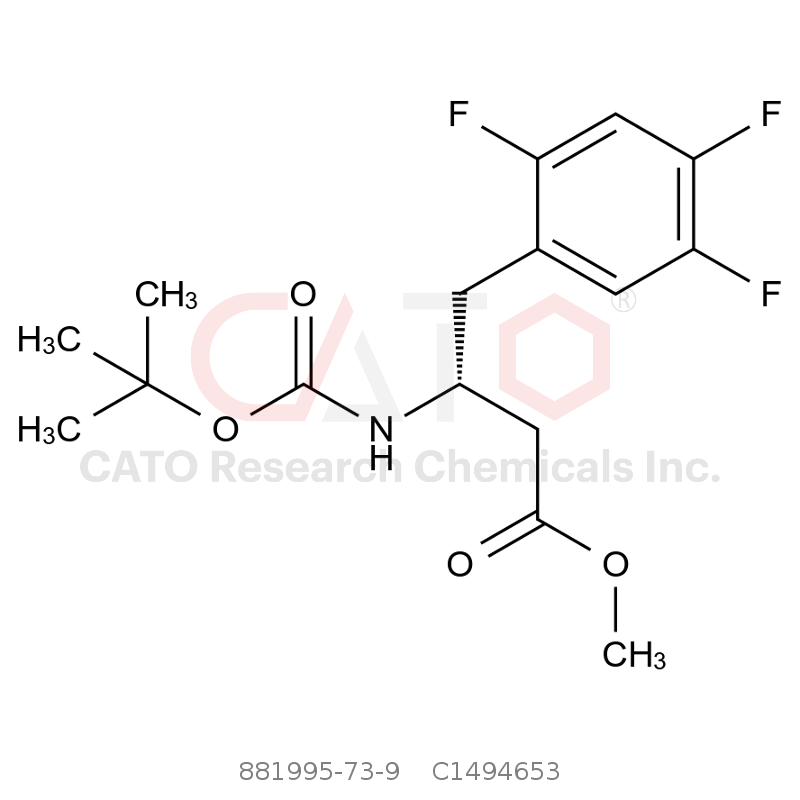 CAS No.:881995-73-9,3-((叔丁氧基羰基)氨基)-4-(2,4,5-三氟苯基)丁酸(R)-甲基酯