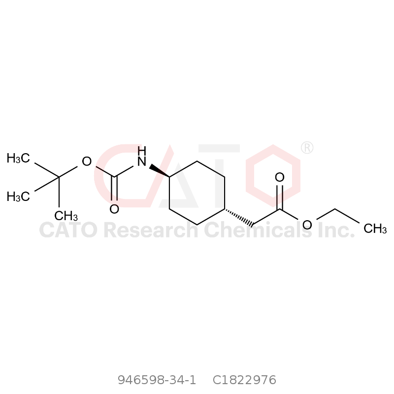 CAS No.:946598-34-1,2-((1R,4R)-4-((叔丁氧羰基)氨基)环己基)乙酸乙酯