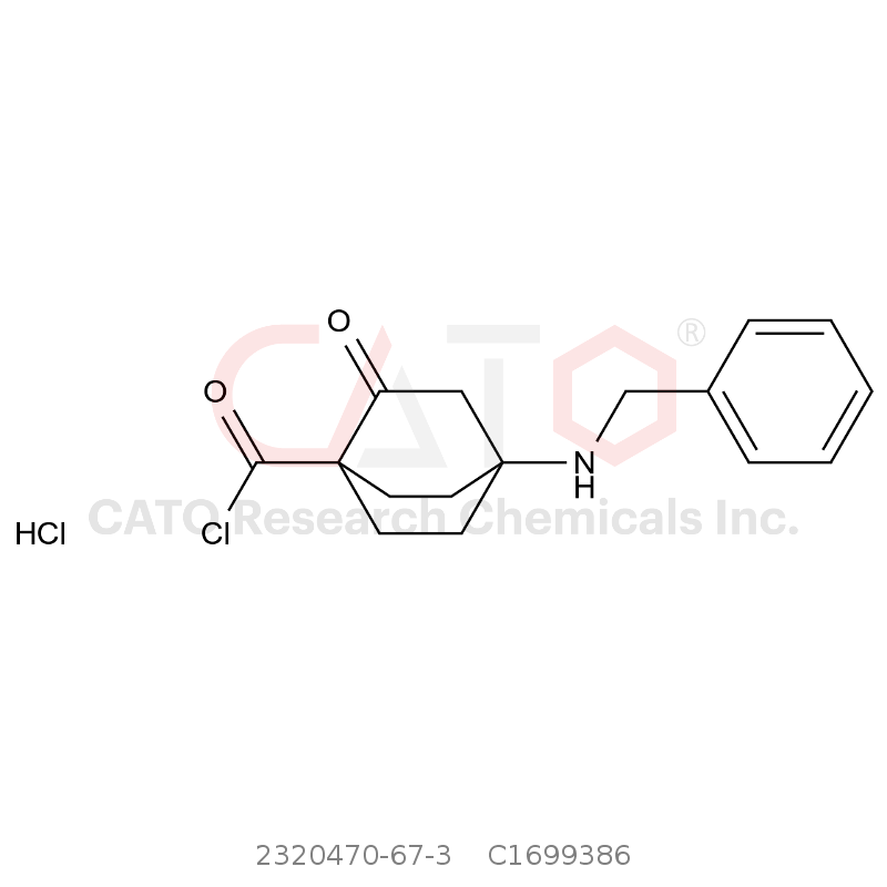 CAS No.:2320470-67-3,4-(benzylamino)-2-oxo-bicyclo[2.2.2]octane-1-carbonyl chloride;hydrochloride