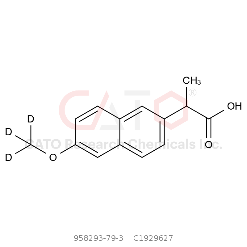 CAS No.:958293-79-3,(±)-Naproxen-(<I>methoxy</I>-d<SUB>3</SUB>)