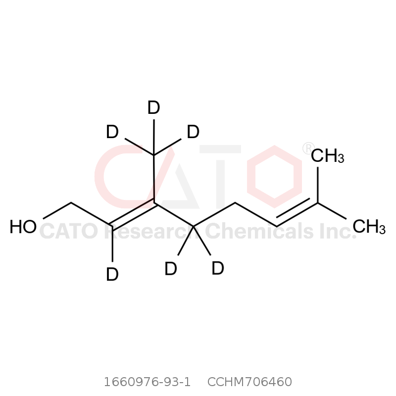 CAS No.:1660976-93-1,香叶醇-D6 (主要)