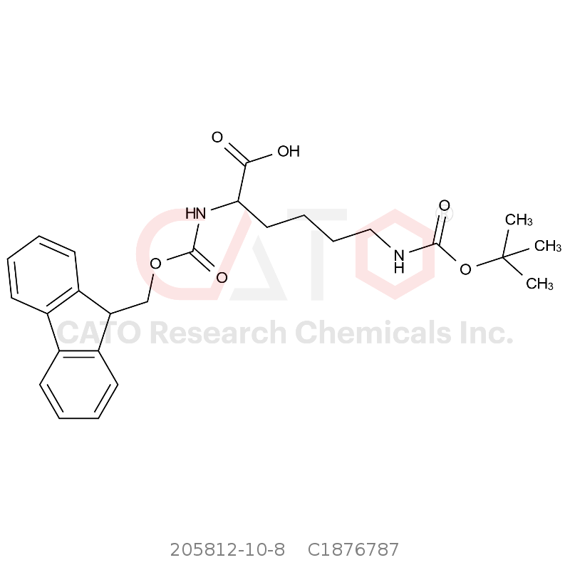 CAS No.:205812-10-8,N2-(((9H-Fluoren-9-yl)methoxy)carbonyl)-N6-(tert-butoxycarbonyl)-L-lysine