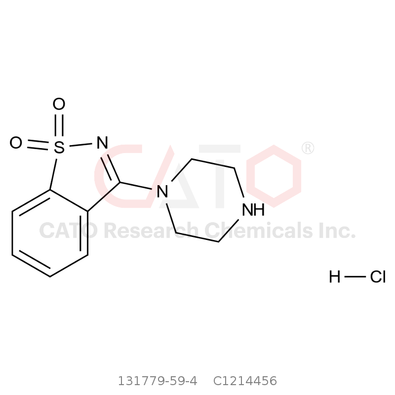 CAS No.:131779-59-4,3-(Piperazin-1-yl)benzo[d]isothiazole 1,1-dioxide hydrochloride