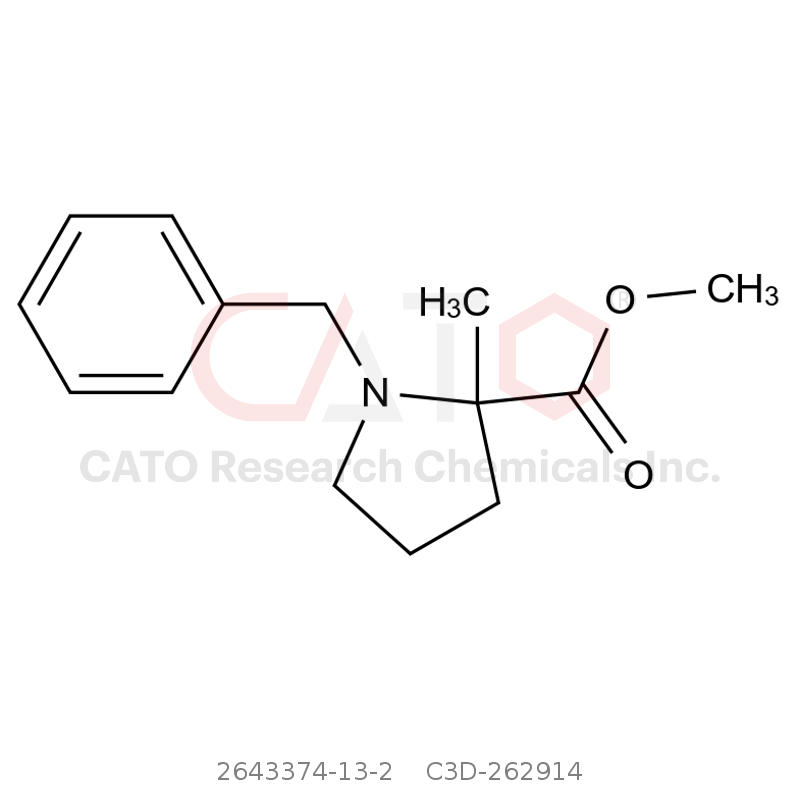 CAS No.:2643374-13-2,1-benzyl-2-methylpyrrolidine-2-carboxylic acid methyl ester