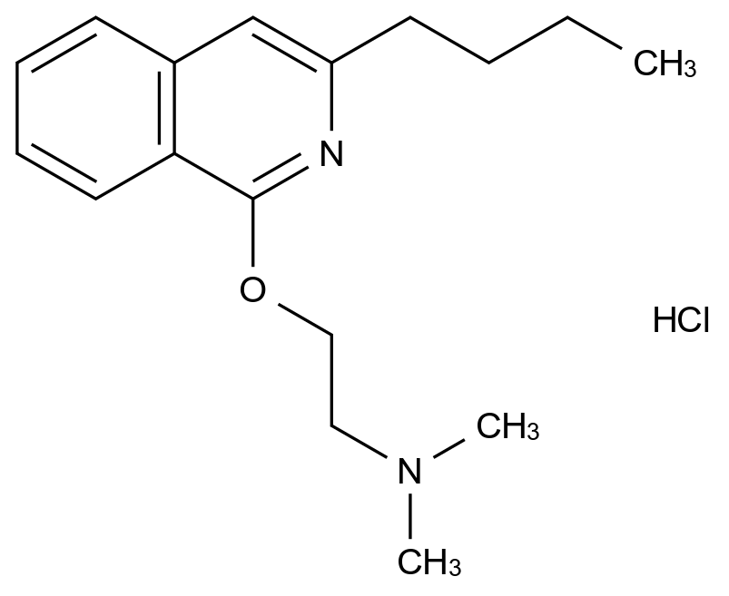 盐酸奎尼卡因 Dimethisoquin Hydrochloride CAS 2773-92-4 结构式 Chemical Structure