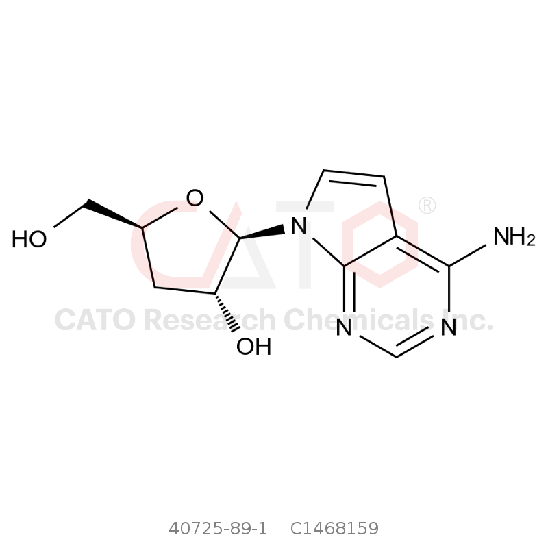 CAS No.:40725-89-1,(2R,3R,5S)-2-(4-氨基-7H-吡咯并[2,3-d]嘧啶-7-基)-5-(羟甲基)四氢呋喃-3-醇
