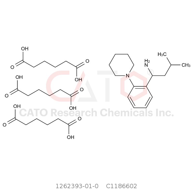 CAS No.:1262393-01-0,3-Methyl-1-(2-(1-piperidinyl)phenyl)butylamine Adipate (1:3)