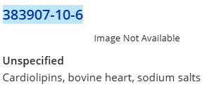 心磷脂（心脏，牛）（钠盐） Cardiolipin (Heart, Bovine) sodium CAS 383907-10-6 结构式 Chemical Structure
