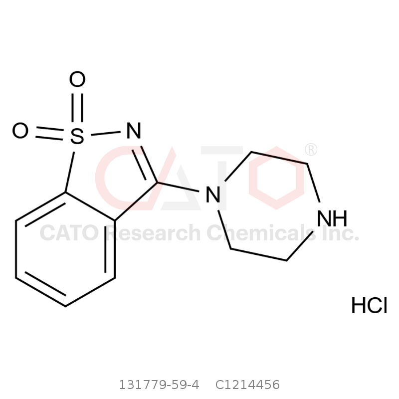 CAS No.:131779-59-4,3-(Piperazin-1-yl)benzo[d]isothiazole 1,1-dioxide hydrochloride