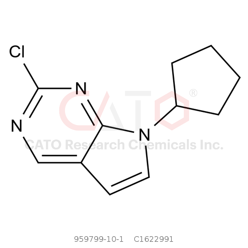 CAS No.:959799-10-1,2-Chloro-7-cyclopentyl-7H-pyrrolo[2,3-d]pyrimidine