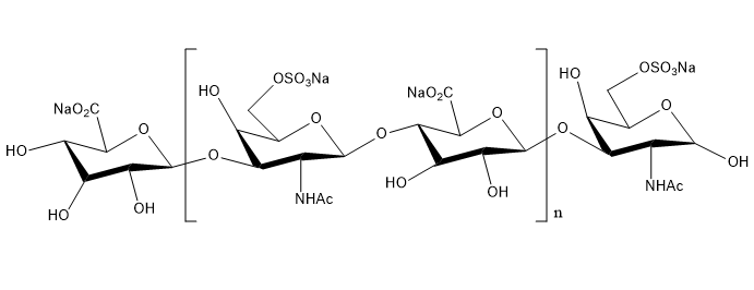 硫酸软骨素钠盐 Chondroitin Sulfate Sodium Salt CAS 9082-07-9 结构式 Chemical Structure